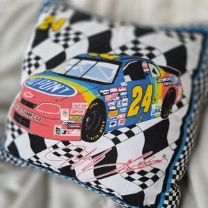 Jeff Gordon NASCAR 24 Race Car Throw Pillow